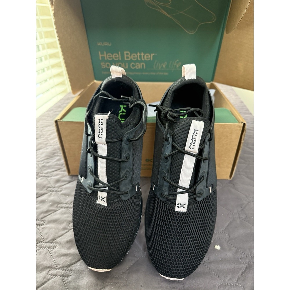 NIB Kuru Women's Kurucloud Sz 11.5 Wide Sneakers Black